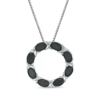 4 ct. t.w. Black Onyx Pendant Necklace in Sterling Silver