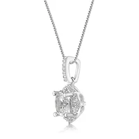 Lab Created 1 1/5 ct. t.w. White Sapphire Pendant Necklace in Sterling Silver