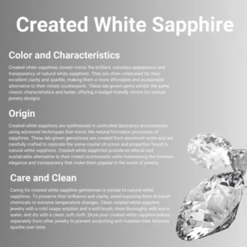 Lab Created 1 1/5 ct. t.w. White Sapphire Pendant Necklace in Sterling Silver