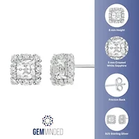 Lab Created 1 /8 ct. t.w. White Sapphire Stud Earrings in Sterling Silver