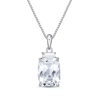 Lab Created 1 1/ ct. t.w. White Sapphire Pendant Necklace in Sterling Silver
