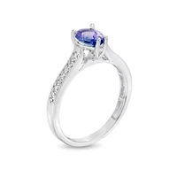 Women's 10K White Gold Tanzanite Ring