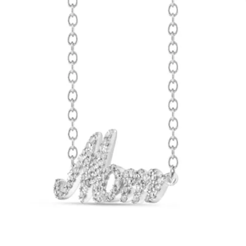 1/5 ct. t.w. Diamond Mom Necklace in Sterling Silver