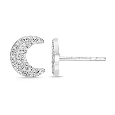 Lab Created 1 / ct. t.w. White Sapphire Stud Earrings in Sterling Silver