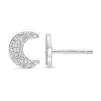 Lab Created 1 / ct. t.w. White Sapphire Stud Earrings in Sterling Silver