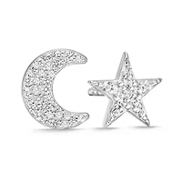 Lab Created 1 / ct. t.w. White Sapphire Stud Earrings in Sterling Silver