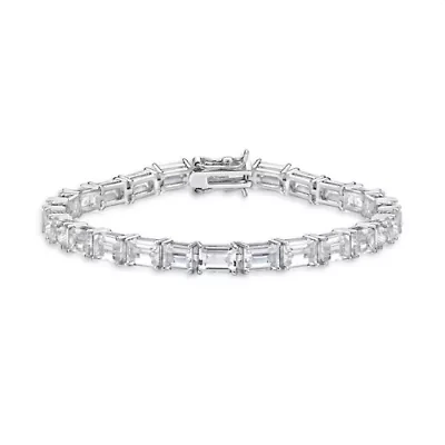Lab Created 18 1/5 ct. t.w. White Sapphire Bracelet in Sterling Silver
