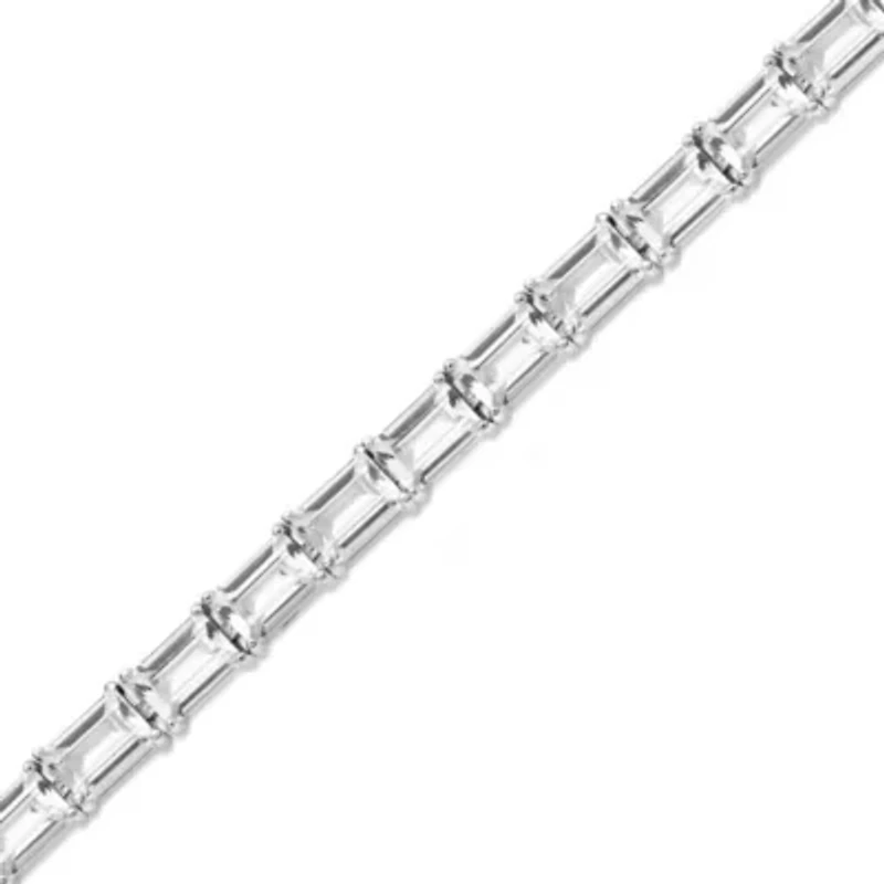 Lab Created 18 1/5 ct. t.w. White Sapphire Bracelet in Sterling Silver