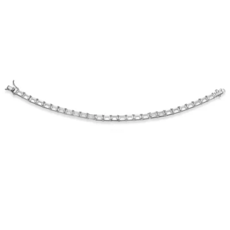 Lab Created 18 1/5 ct. t.w. White Sapphire Bracelet in Sterling Silver