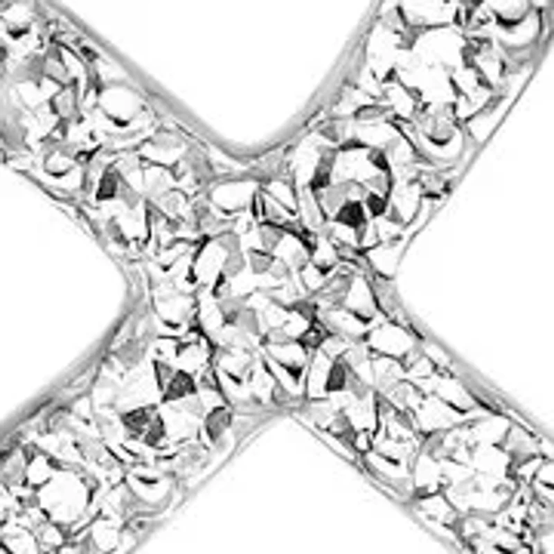 Diamond Accent Heart Cross Pendant in Sterling Silver