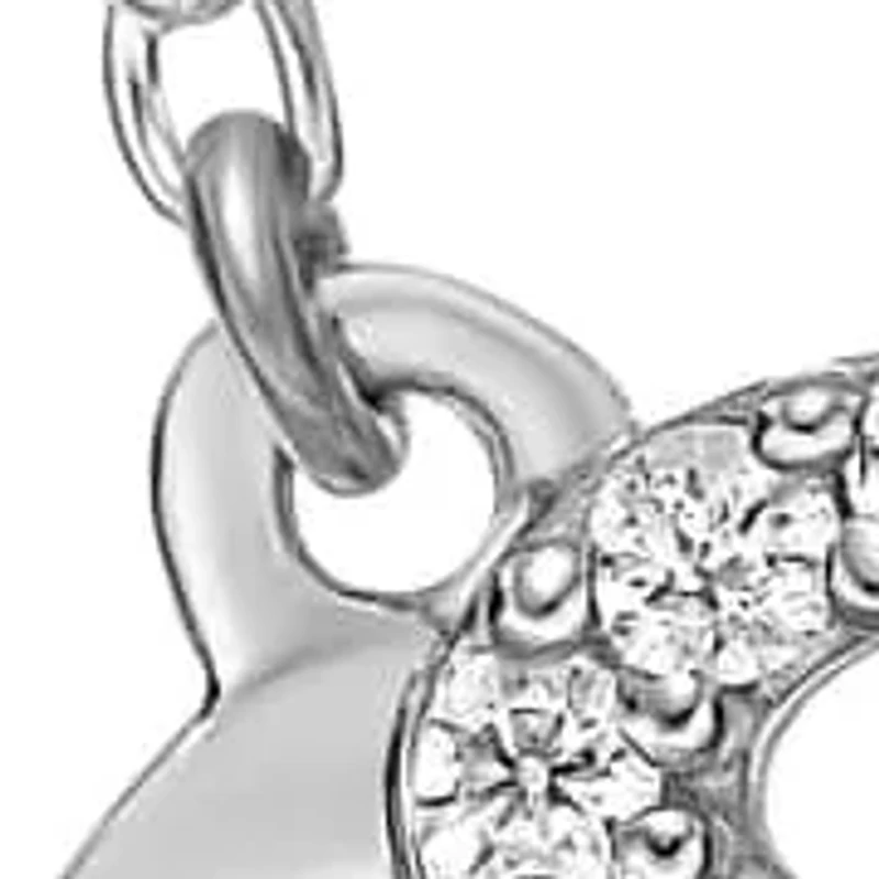 1/10 ct. tw. Diamond Dolphin Necklace in Sterling Silver