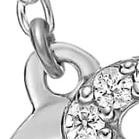 1/10 ct. tw. Diamond Dolphin Necklace in Sterling Silver