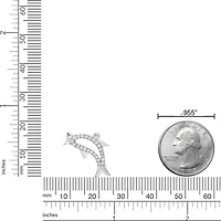 1/10 ct. tw. Diamond Dolphin Necklace in Sterling Silver