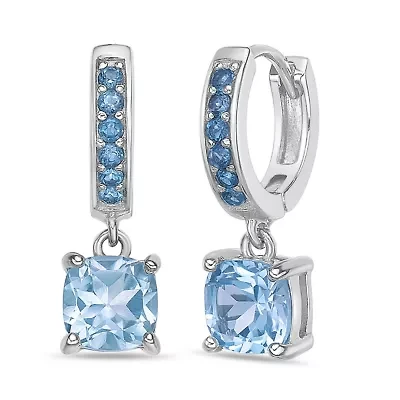 2.6 ct.t.w. ISQA Sky Blue Topaz Earrings in Sterling Silver