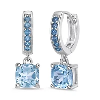 2.6 ct.t.w. ISQA Sky Blue Topaz Earrings in Sterling Silver