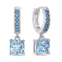 2.6 ct.t.w. ISQA Sky Blue Topaz Earrings in Sterling Silver