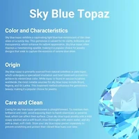 Sterling Silver Sky Blue Topaz Hexagon Solitaire Ring