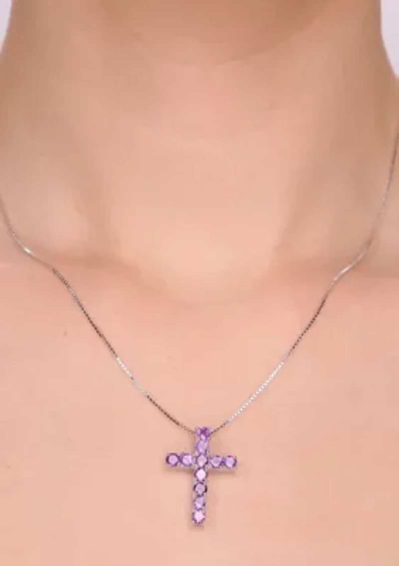 1 3/4 ct. t.w.Amethyst Pendant Necklace in Sterling Silver