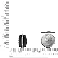 Lab Created ct. t.w. Created White Sapphire Locket Pendant in Sterling Silver