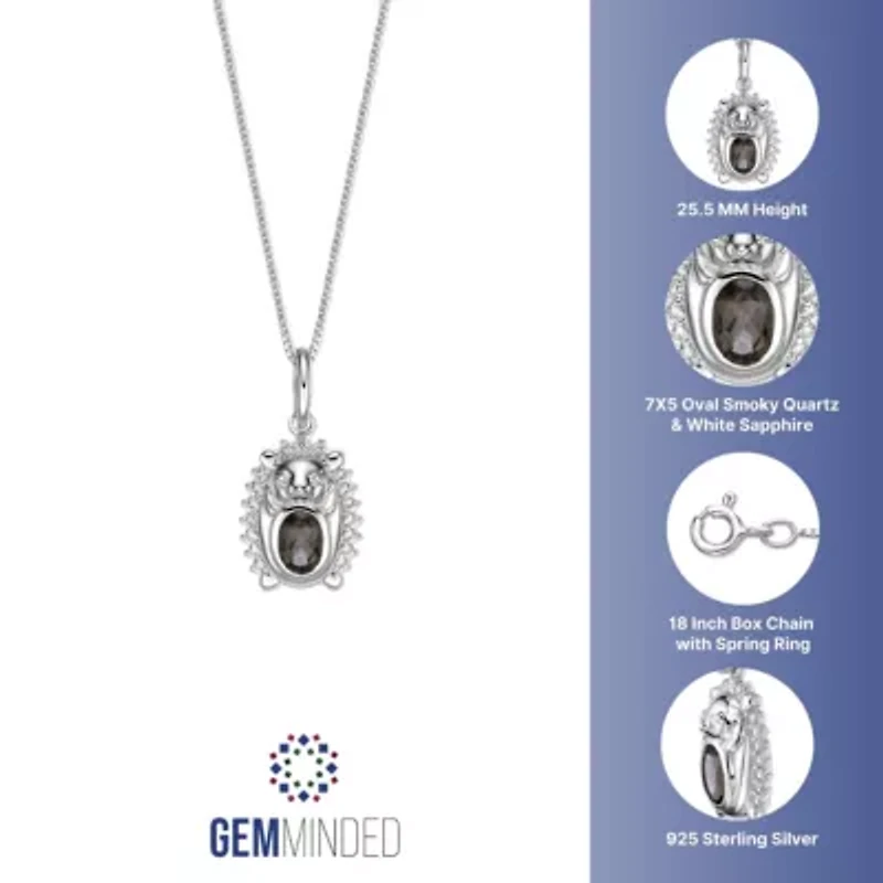 Gold Over Silver Peridot and White Topaz Crab Pendant Necklace