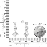 Lab Created 6 1/2 ct. t.w. White Sapphire Drop Earrings in Sterling Silver