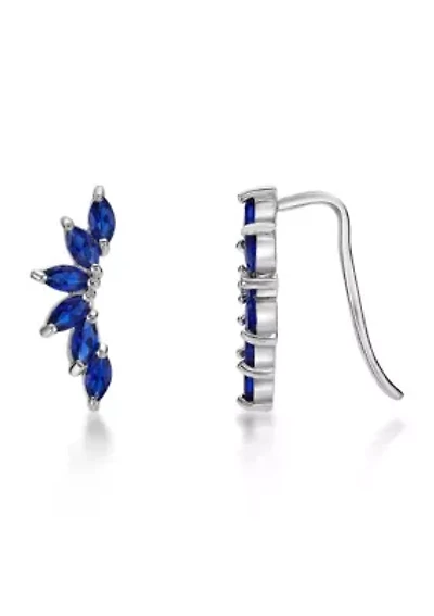 Lab Created 1 3/8 ct. t.w.Created Sapphire Earrings in Sterling Silver