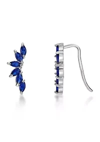 Lab Created 1 3/8 ct. t.w.Created Sapphire Earrings in Sterling Silver