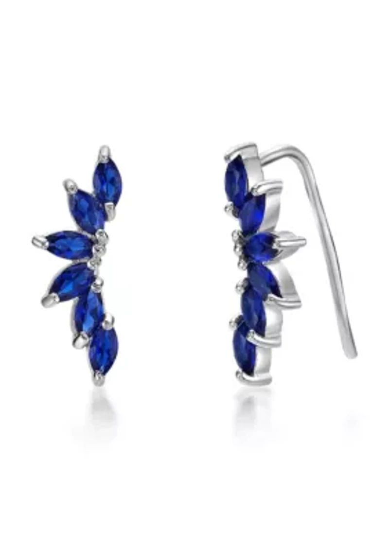 Lab Created 1 3/8 ct. t.w.Created Sapphire Earrings in Sterling Silver