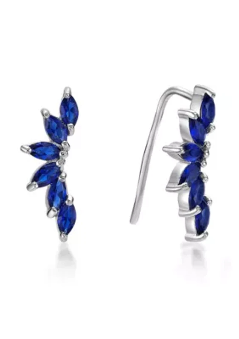 Lab Created 1 3/8 ct. t.w.Created Sapphire Earrings in Sterling Silver