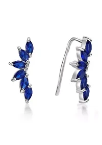 Lab Created 1 3/8 ct. t.w.Created Sapphire Earrings in Sterling Silver