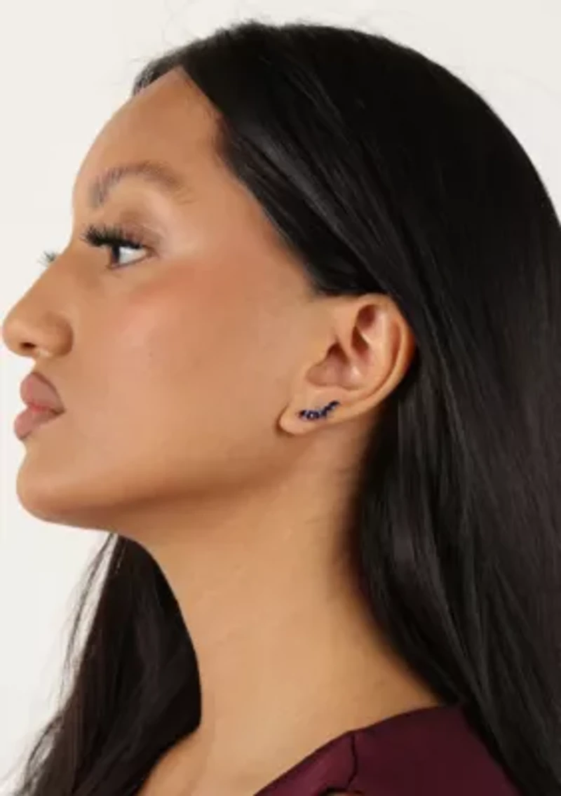 Lab Created 1 3/8 ct. t.w.Created Sapphire Earrings in Sterling Silver