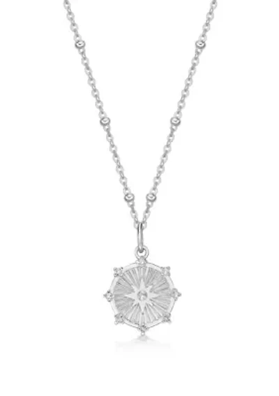 1/10 ct. t.w. White Topaz Necklace in Sterling Silver