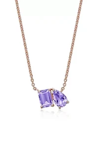 1 7/8 ct. t.w. Amethyst Pendant Necklace in 2 Micron Gold Plated Sterling Silver