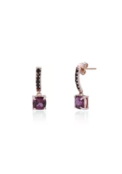 2 3/4 ct. t.w. Garnet Earrings in 2 Micron Gold Plated Sterling Silver