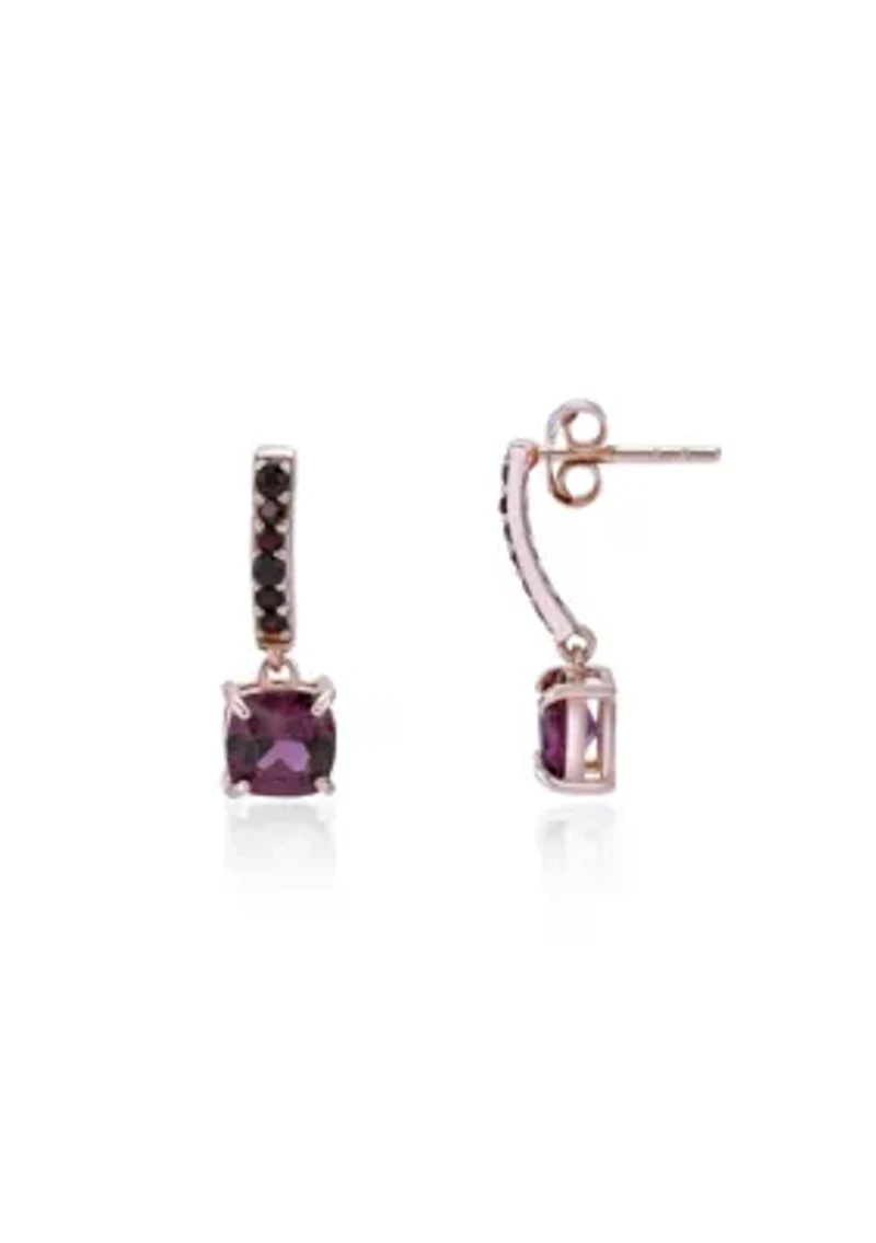 2 3/4 ct. t.w. Garnet Earrings in 2 Micron Gold Plated Sterling Silver