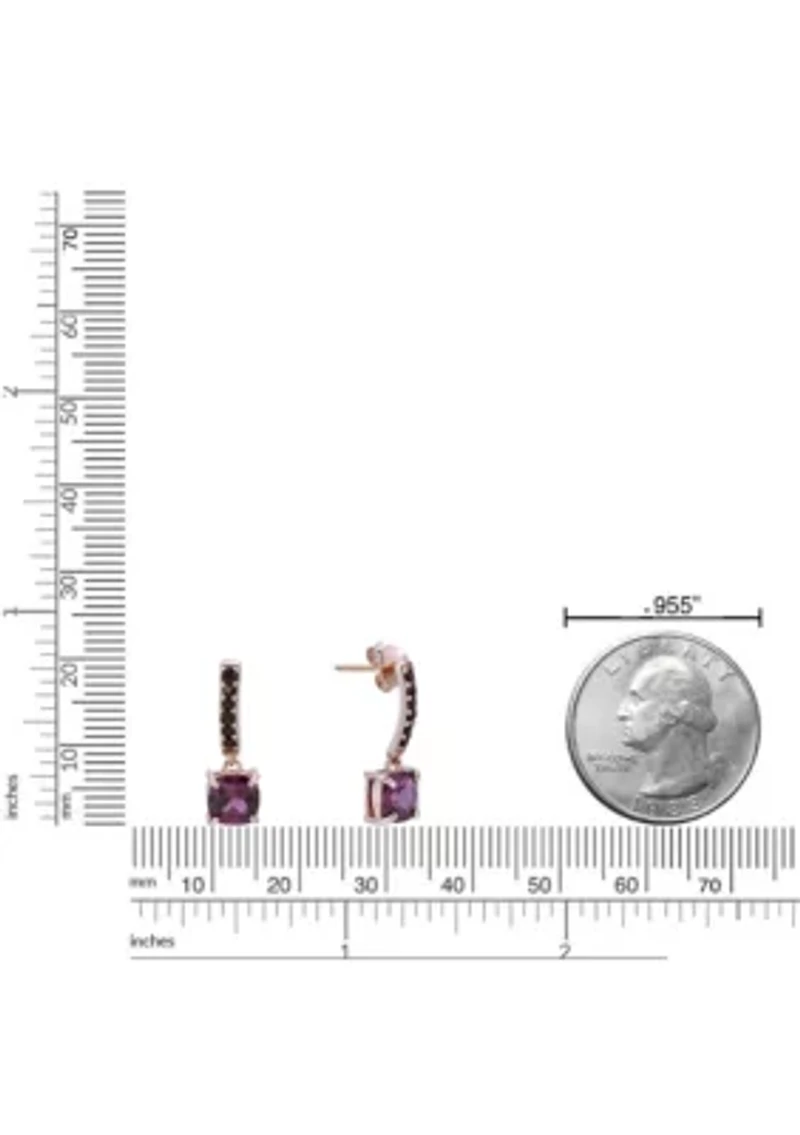 2 3/4 ct. t.w. Garnet Earrings in 2 Micron Gold Plated Sterling Silver