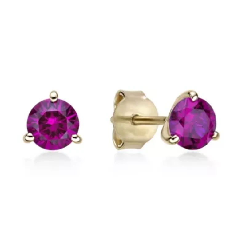 Lab Created 1 1/5 ct. t.w. Created Ruby Stud Earrings in 10K Gold