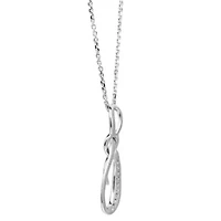 Diamond Accent Infinity Drop Pendant in Sterling Silver