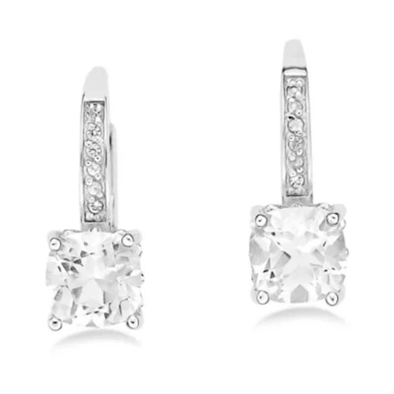 Lab Created 2 3/8 ct. t.w. White Sapphire Drop Earrings in Sterling Silver