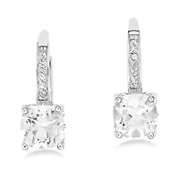 Lab Created 2 3/8 ct. t.w. White Sapphire Drop Earrings in Sterling Silver