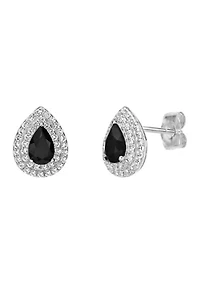 Gemstone Stud Earrings Sterling Silver