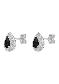Gemstone Stud Earrings Sterling Silver