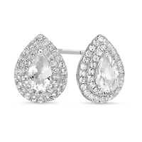 Gemstone Stud Earrings Sterling Silver