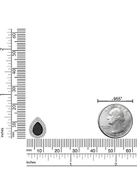 White Topaz and Black Onyx Pendant Necklace Sterling Silver