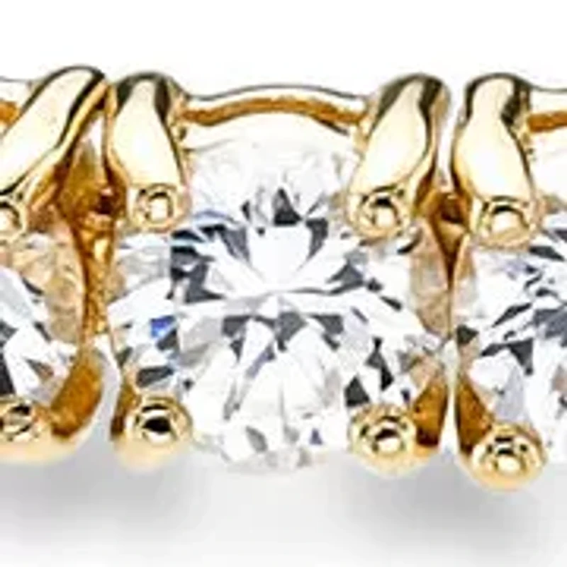 Lab Created 10 1/2 ct. t.w. White Sapphire Bracelet in Gold Plated Silver