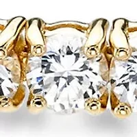 Lab Created 10 1/2 ct. t.w. White Sapphire Bracelet in Gold Plated Silver