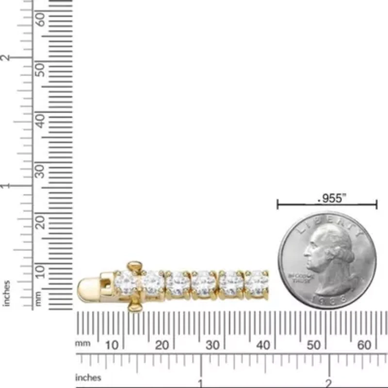 Lab Created 10 1/2 ct. t.w. White Sapphire Bracelet in Gold Plated Silver