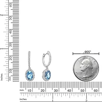 Gemstone Drop Earrings Sterling Silver