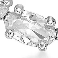 Lab Created 3 1/2 ct. t.w. White Sapphire Circle Pendant Necklace in Sterling Silver