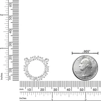 Lab Created 3 1/2 ct. t.w. White Sapphire Circle Pendant Necklace in Sterling Silver